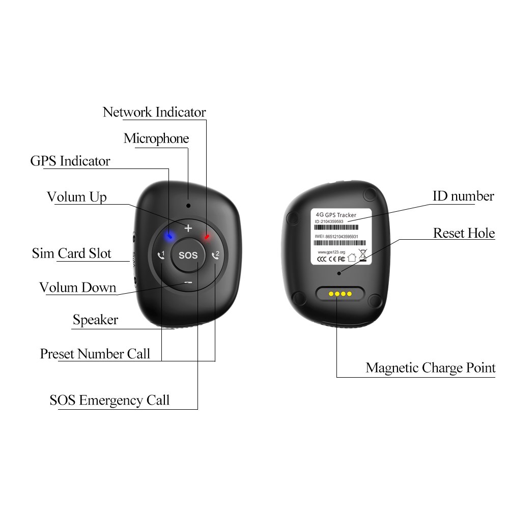 Mini portable 4G LTE TDD Cat1 GPS tracking pendant key chain waterproof IP67 GPS tracker navigation with google map free App